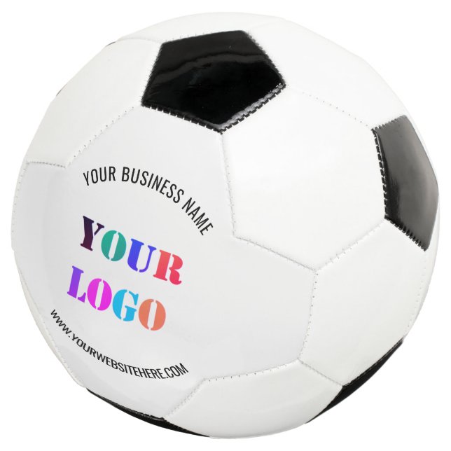 Stellen Sie Ihr Firmenlogo und Text-Fußball ein. Fußball (Dreiviertel)