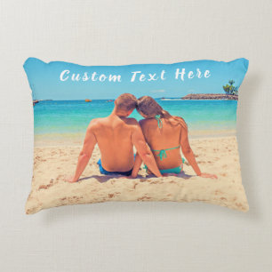Stellen Sie Ihr Foto-Kissen-Geschenk mit Textnamen Dekokissen
