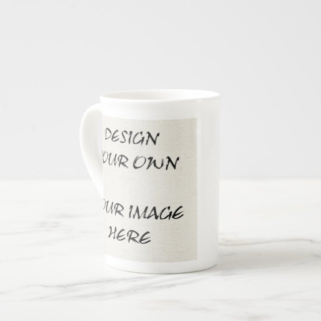 Stellen Sie Ihre eigene Knochen-China-Tasse her Prozellantasse (Vorderseite Links)