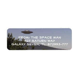 Stellen Sie Ihre eigene UFO-Rücksendeadresse-Label