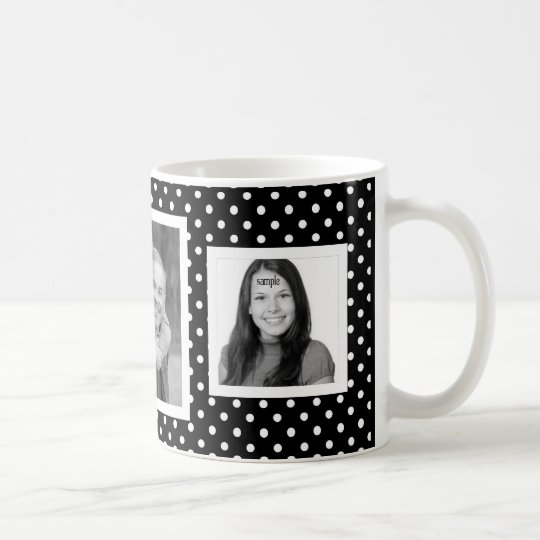 Stellen Sie Ihre eigenen drei quadratischen Fotos Kaffeetasse