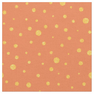Stellen Sie Ihre eigenen Goldpolka-Punkte in Orang Stoff
