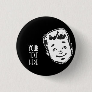 STELLEN SIE IHRE EIGENEN RETRO JUNGEN-GESCHENKE BUTTON