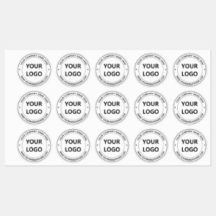 Stellen Sie Ihre Firmenlogos und Text-Round-Labels Etiketten