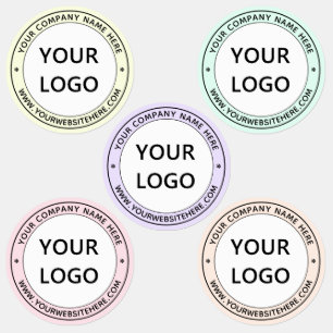 Stellen Sie Ihre Firmenlogos und Text-Round-Labels Etiketten