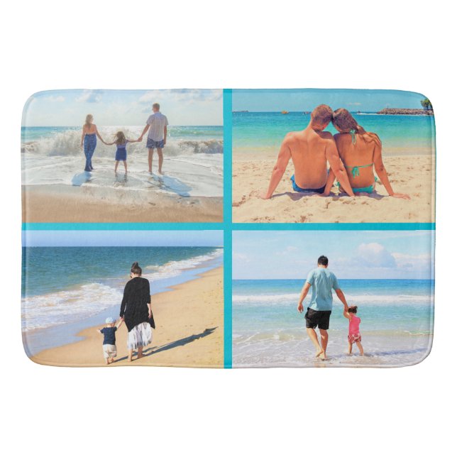 Stellen Sie Ihre Foto Collage Bath Mat Personalisi Badematte (Vorderseite)