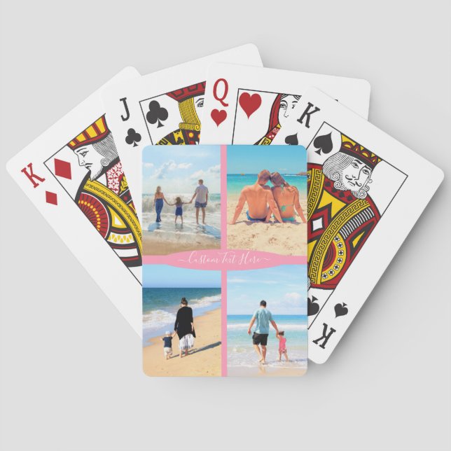 Stellen Sie Ihre Fotomaterial-Collage-Karten mit T Spielkarten (Rückseite)