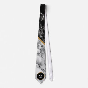 Stellen Sie Ihre Letter Neck Tie Schwarz-weißen Ma Krawatte
