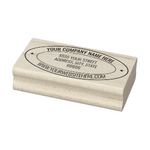 Stellen Sie Ihre Name Website Adresse Oval Rubber  Gummistempel