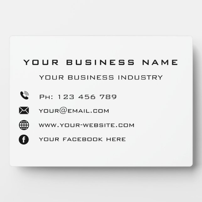 Stellen Sie Ihre Personalisiert Office Plaque für  Fotoplatte (Vorderseite)