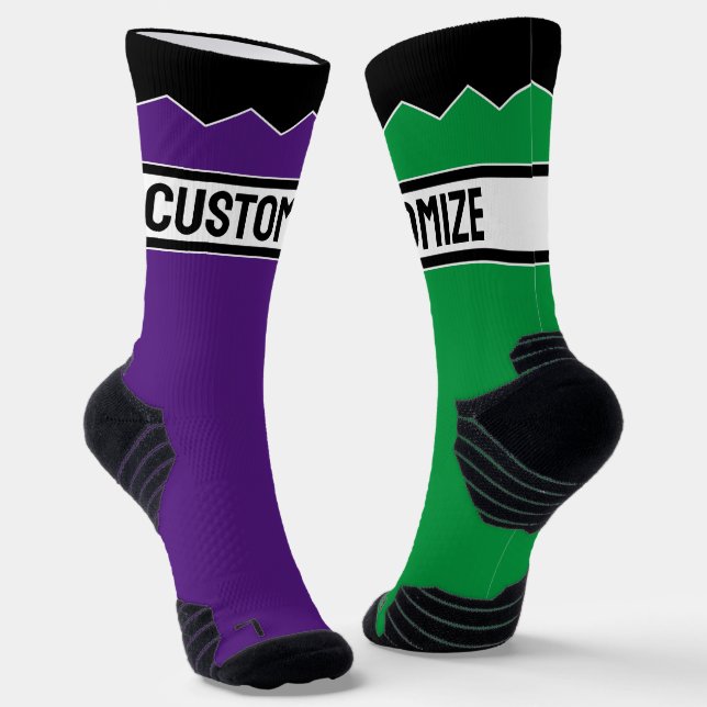 Stellen Sie Ihren eigenen Personalisierten Text un Socken (Gewinkelt)
