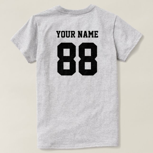 Stellen Sie Ihren eigenen Zahl-T - Shirt her (Design Rückseite)
