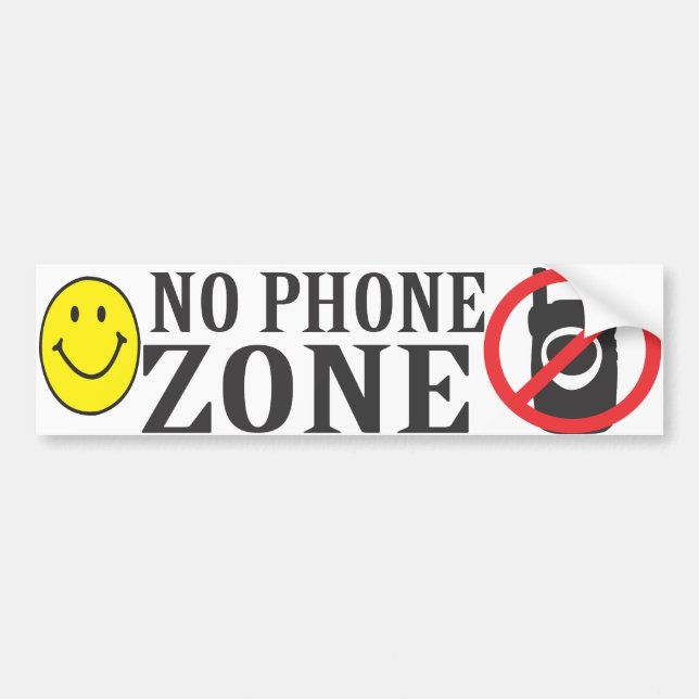 Stellen Sie keinen Telefon-Zonen-Autoaufkleber Autoaufkleber (Vorne)