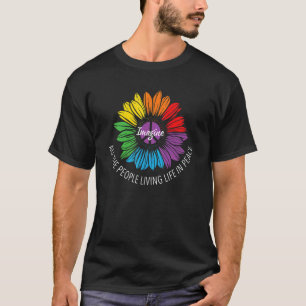 Stellen Sie sich alle Menschen vor, die in Frieden T-Shirt
