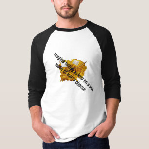 stellen Sie sich das Fallen schlafend auf einem T-Shirt