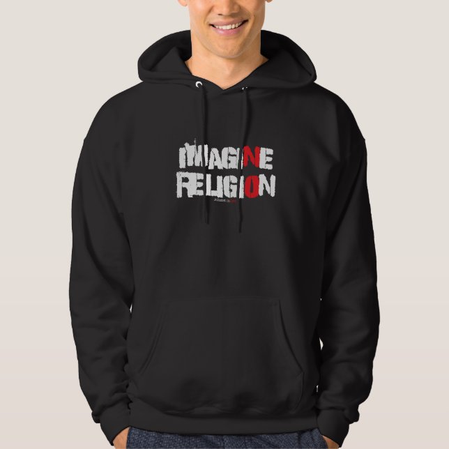 Stellen Sie sich den atheistischen Hoodie keiner (Vorderseite)