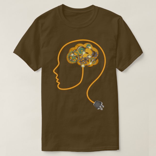 Stellen Sie sich den Geist einer denkenden Person  T-Shirt (Design vorne)