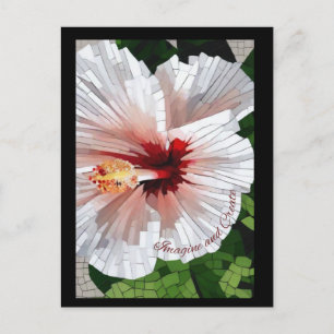 Stellen Sie sich eine Mosaik-Blumen-Postkarte vor Postkarte