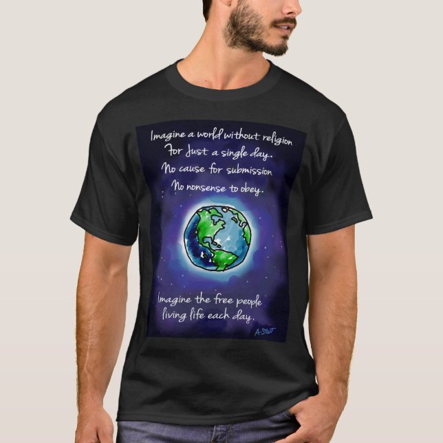Stellen Sie sich eine Welt ohne Religion vor - T-Shirt (Vorderseite)