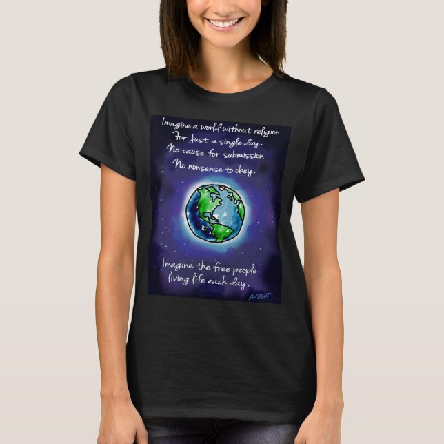 Stellen Sie sich eine Welt ohne Religion vor - T-Shirt (Vorderseite)