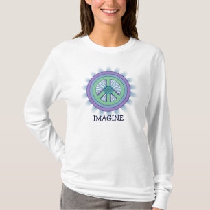 Stellen Sie sich Friedenslotos-T - Shirt vor