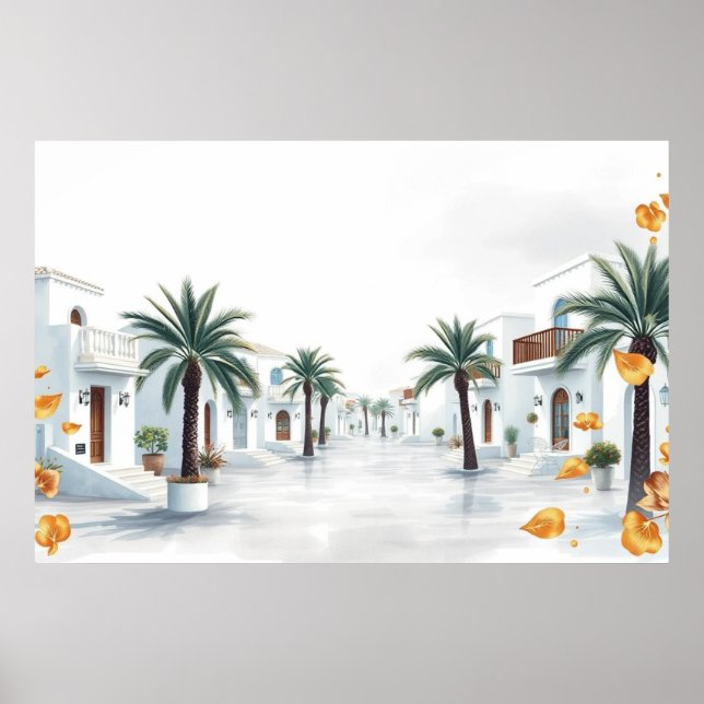 Stellen Sie sich friedliche, himmlische Orte vor. Poster (Vorne)