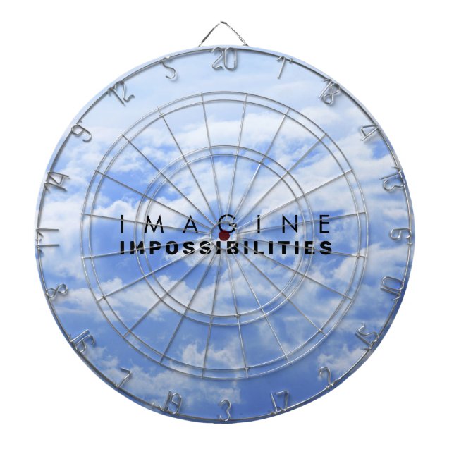 Stellen Sie sich Impossible Blue Cloudscape vor Dartscheibe (vorne)