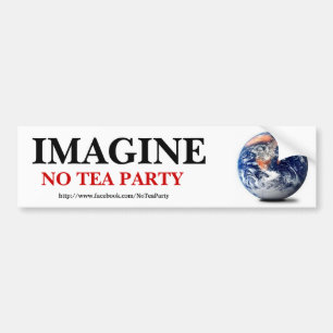 Stellen Sie sich kein Tee-Party vor Autoaufkleber