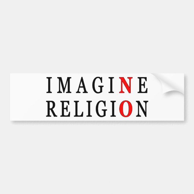 Stellen Sie sich keine Religion vor Autoaufkleber (Vorne)