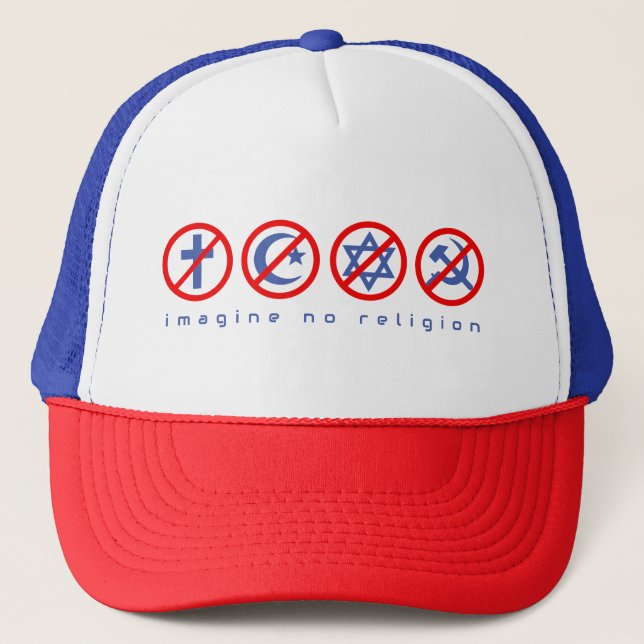 Stellen Sie sich keine Religion vor, die antikommu Truckerkappe (Vorderseite)