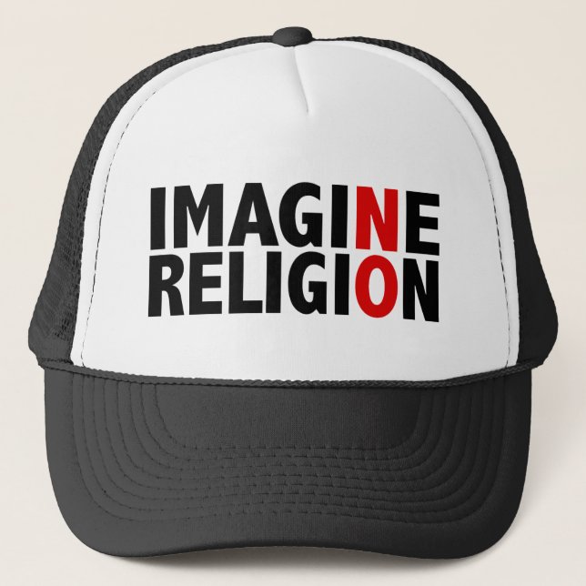 Stellen Sie sich keine Religion vor Truckerkappe (Vorderseite)