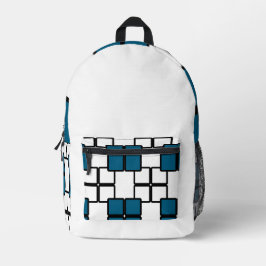 Stellen Sie sich mit Blau und Weiß des Ozeans hera Bedruckter Rucksack