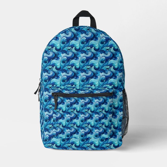 Stellen Sie sich mit einem benutzerdefinierten Blu Bedruckter Rucksack (Vorderseite)