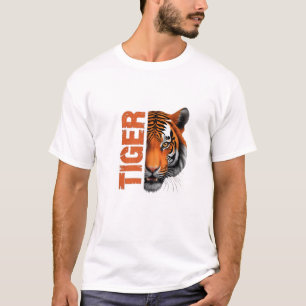 Stellen Sie sich mit unserem tiger bedrückten Prin T-Shirt