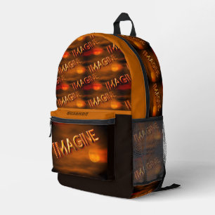 Stellen Sie sich Moon Sky Inspirational Personalis Bedruckter Rucksack