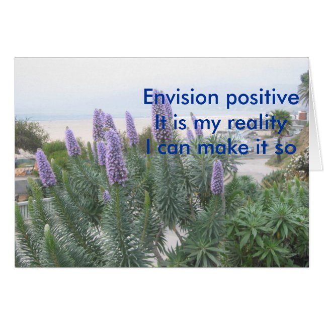 Stellen Sie sich positive Karte vor (Vorderseite (Horizontal))