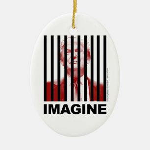 Stellen Sie sich Trump Behind Bars vor Keramik Ornament