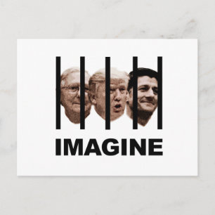 Stellen Sie sich Trump, McConnell und Ryan Behind Postkarte