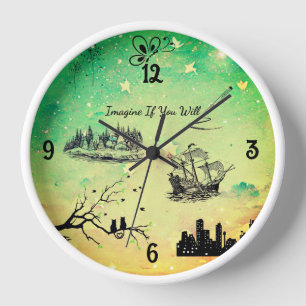 Stellen Sie sich vor, die Uhr an der Wand