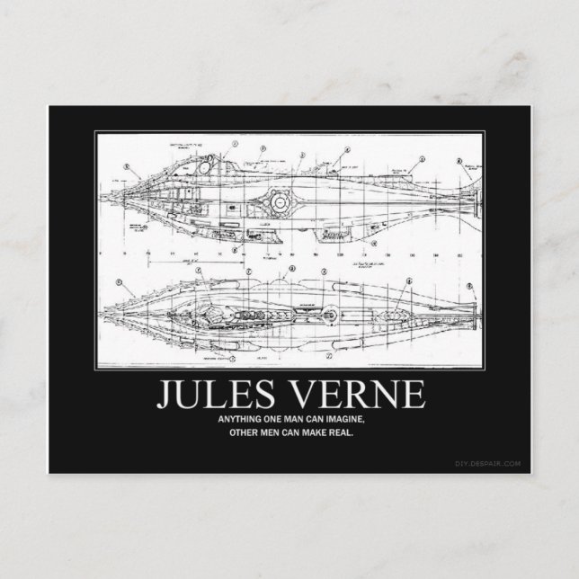 Stellen Sie sich vor (Nautilus) Postkarte (Vorderseite)