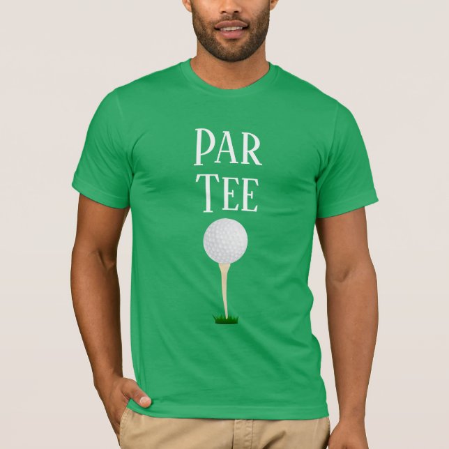 Stellen Sie T-Shirt-T - Shirt mit Golfball auf (Vorderseite)