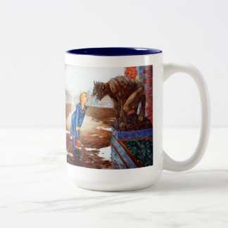 Stellen Sie weg Kaffee-Tasse gegenüber Zweifarbige Tasse