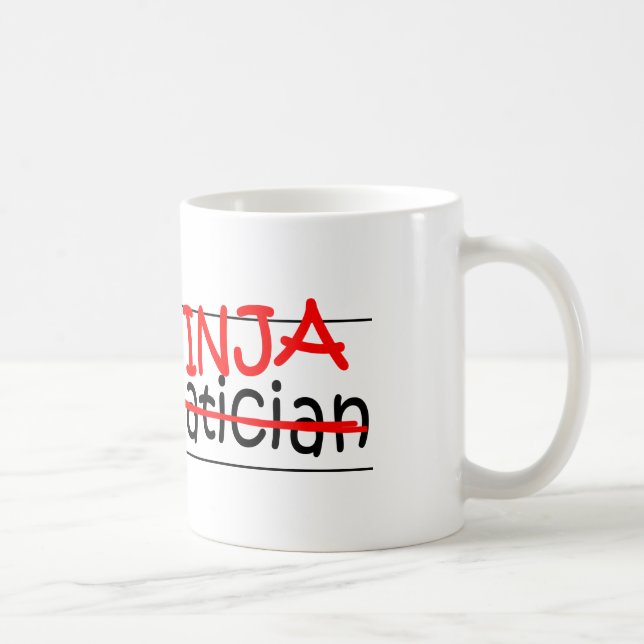 Stellenbezeichnung Ninja - Mathematiker Kaffeetasse (Rechts)