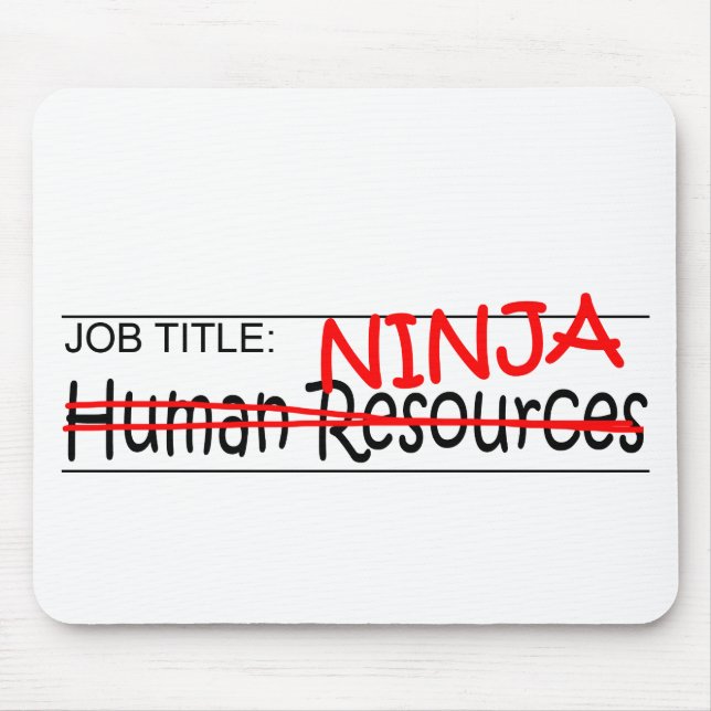 Stellenbezeichnung Ninja - Stunde Mousepad (Vorne)