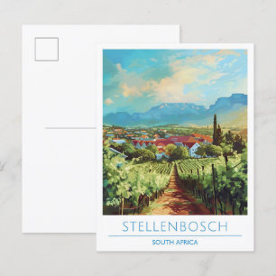Stellenbosch Südafrika Jahrgangsreise Postkarte