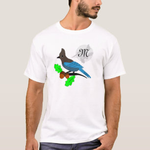 Steller Blue Jay Monogramm T-Shirt