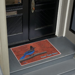 Stellers Jay auf der inneren Birkenhalde Fußmatte