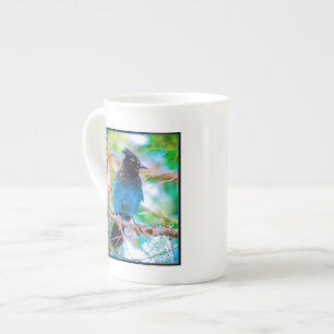 Steller's Jay - Original Foto Prozellantasse