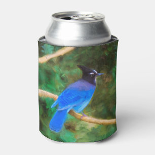 Steller's Jay Painting - Original Bird Art Dosenkühler