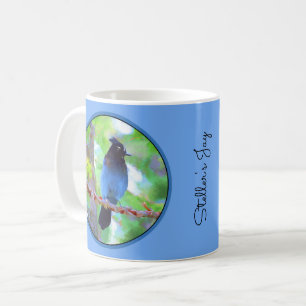 Steller's Jay Painting - Original Bird Art Kaffeetasse